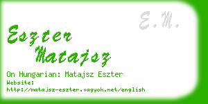 eszter matajsz business card